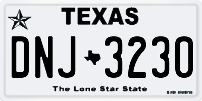TX license plate DNJ3230