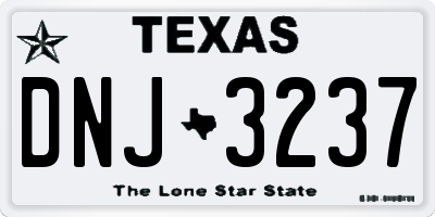TX license plate DNJ3237