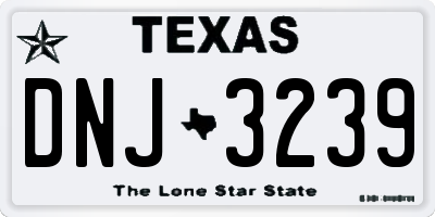 TX license plate DNJ3239