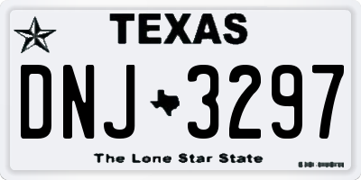 TX license plate DNJ3297