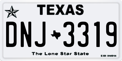TX license plate DNJ3319