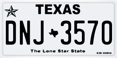 TX license plate DNJ3570