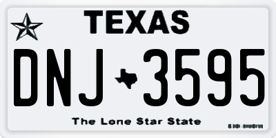 TX license plate DNJ3595