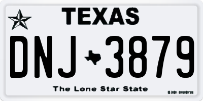 TX license plate DNJ3879