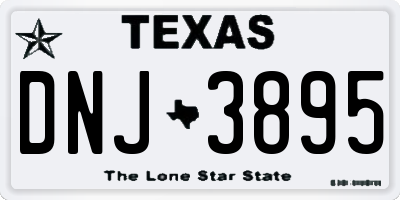 TX license plate DNJ3895