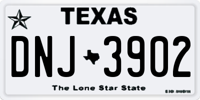 TX license plate DNJ3902