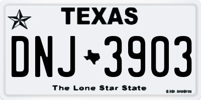 TX license plate DNJ3903