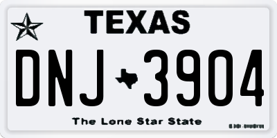 TX license plate DNJ3904