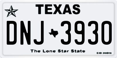 TX license plate DNJ3930