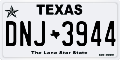 TX license plate DNJ3944