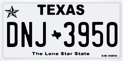 TX license plate DNJ3950