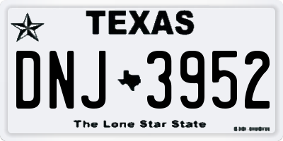 TX license plate DNJ3952
