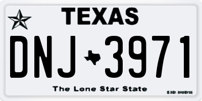 TX license plate DNJ3971
