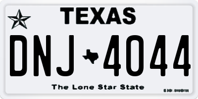 TX license plate DNJ4044