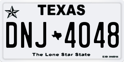 TX license plate DNJ4048