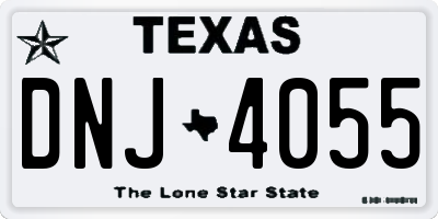 TX license plate DNJ4055