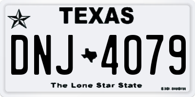 TX license plate DNJ4079