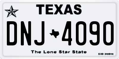 TX license plate DNJ4090