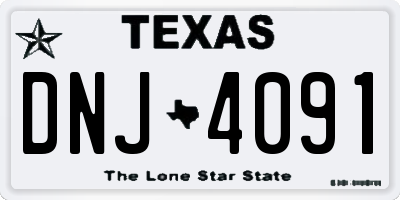 TX license plate DNJ4091