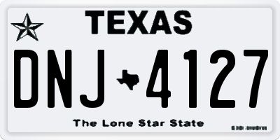 TX license plate DNJ4127