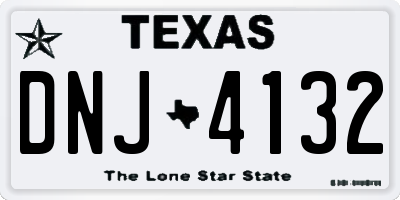 TX license plate DNJ4132