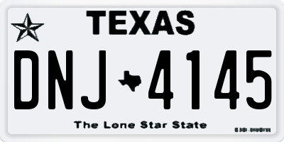 TX license plate DNJ4145