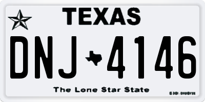 TX license plate DNJ4146