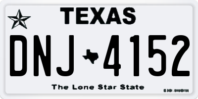 TX license plate DNJ4152