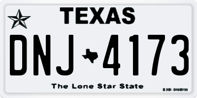 TX license plate DNJ4173