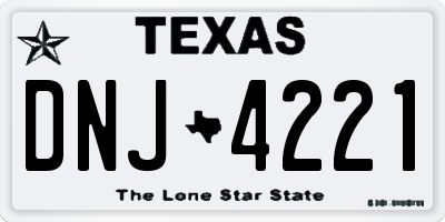 TX license plate DNJ4221
