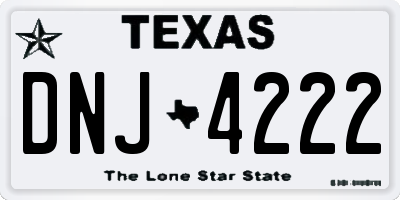TX license plate DNJ4222