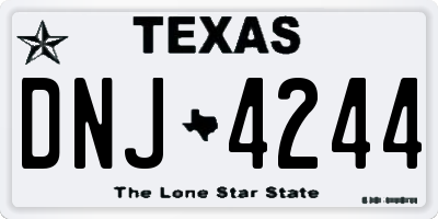 TX license plate DNJ4244