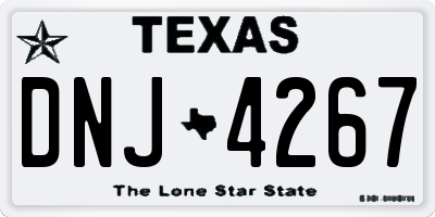TX license plate DNJ4267