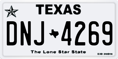 TX license plate DNJ4269