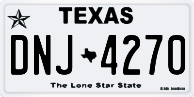 TX license plate DNJ4270