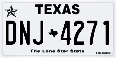 TX license plate DNJ4271