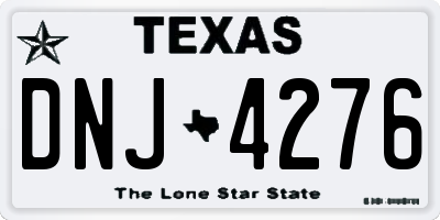 TX license plate DNJ4276