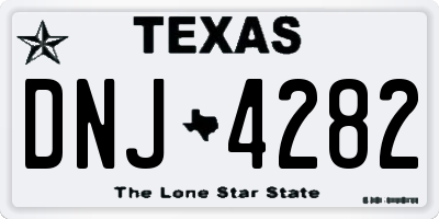 TX license plate DNJ4282