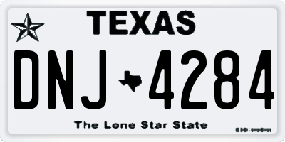 TX license plate DNJ4284