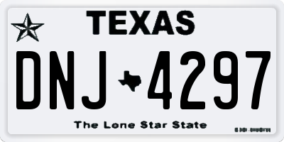 TX license plate DNJ4297