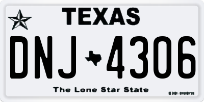 TX license plate DNJ4306
