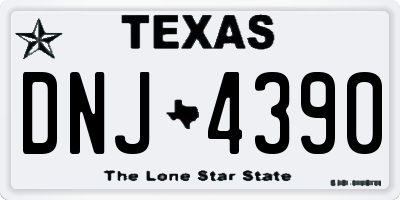 TX license plate DNJ4390