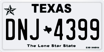 TX license plate DNJ4399