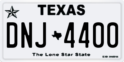 TX license plate DNJ4400