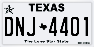 TX license plate DNJ4401