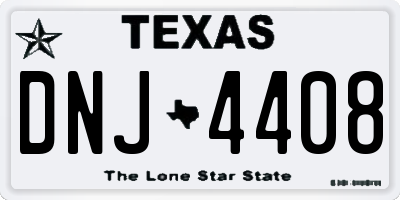 TX license plate DNJ4408