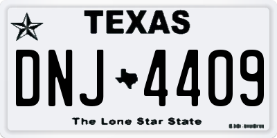 TX license plate DNJ4409