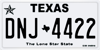 TX license plate DNJ4422