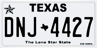 TX license plate DNJ4427