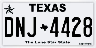 TX license plate DNJ4428